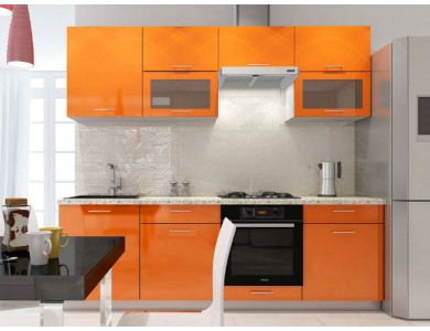 Кухня Базис-30 2.4 метра (оранжевая)
